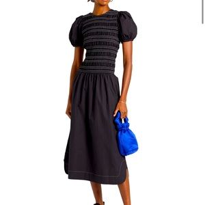 GANNI Poplin Cotton Midi Dress NWT